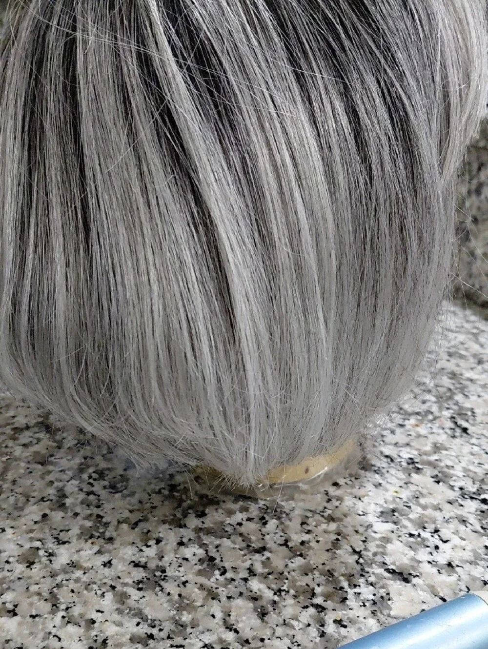 Short Silver Bob Wig with Side Bangs - Women Hair Exspecially Your Human Blend